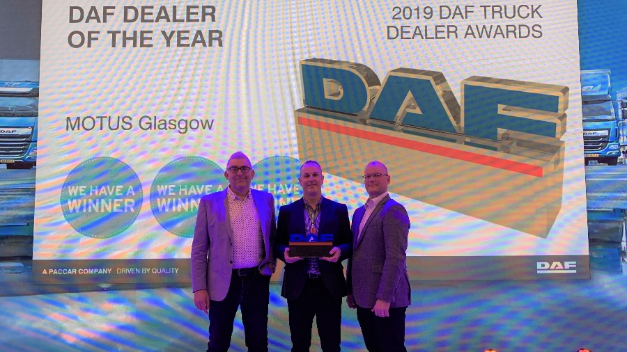 Record Points for MOTUS Commercials Glasgow in UK DAF Dealer of the Year Win